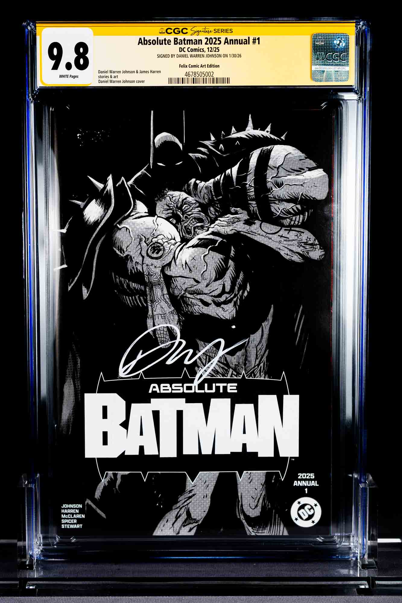 Absolute Batman Annual #1 – DWJ Felix Variant – CGC 9.8 Signed Absolute Batman Annual #1 – DWJ Felix Variant – CGC 9.8 Signed