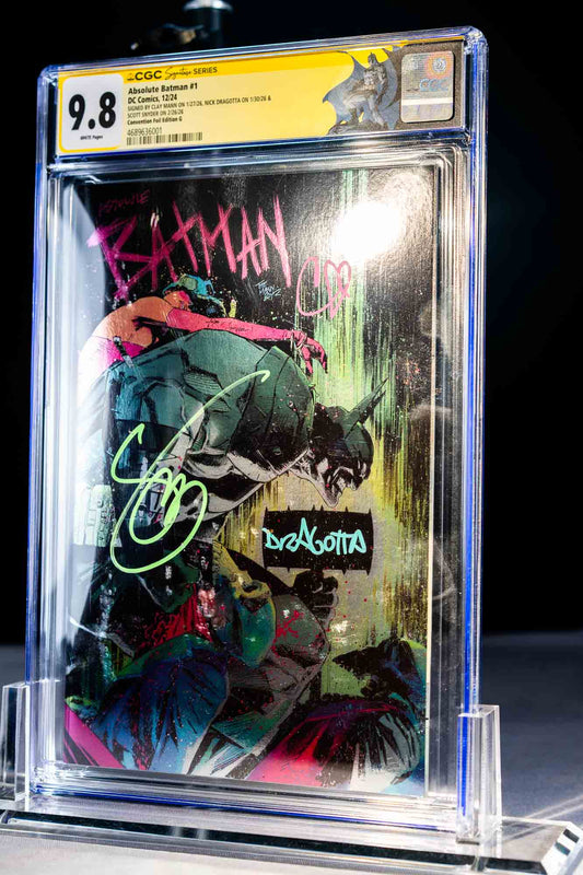 Absolute Batman #1 — NYC Comic Con 2024 — Foil — Triple Signed by Synder, Dragotta, Mann — CGC 9.8 SS
