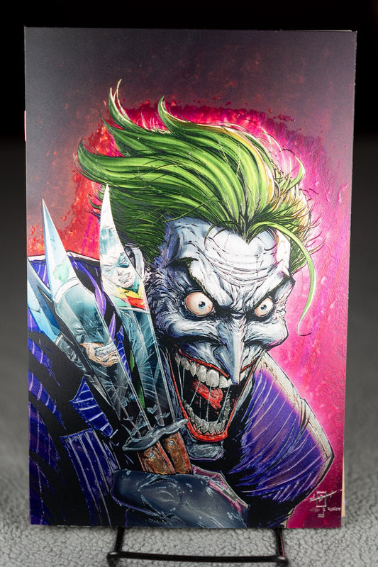 Beyond: The Joker Complex 1 – Jonathan Uribe Metal Variant – Collector's Cave Exclusive – Print Run 10 | Meyer’s Parrot Comics