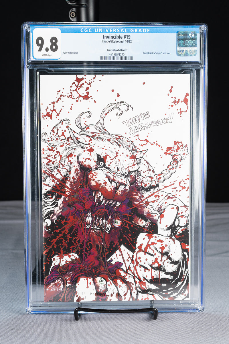 Invincible #19 – Ryan Ottley – Blood Splash Foil Sketch – NYCC Exclusive – Print Run 125 – CGC 9.8 Cover E