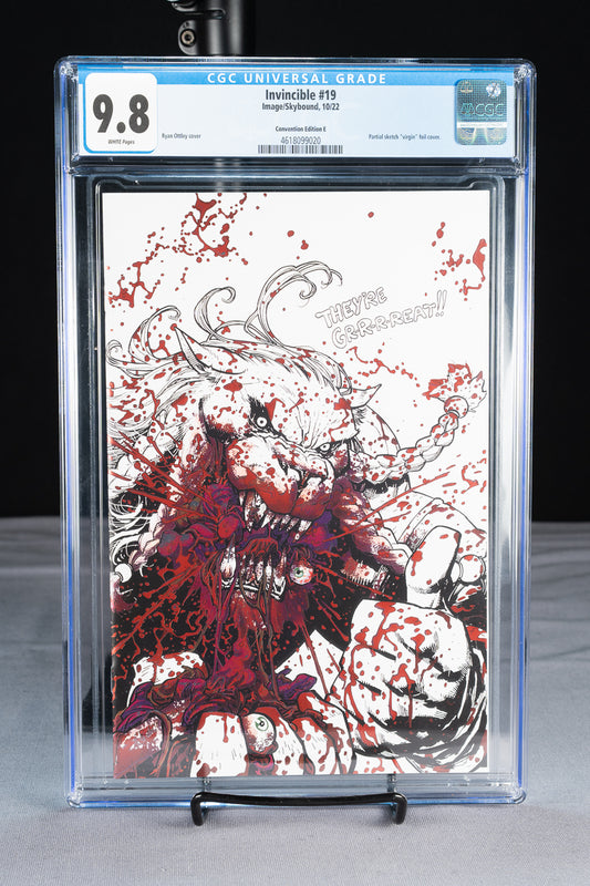 Invincible #19 – Ryan Ottley – Blood Splash Foil Sketch – NYCC Exclusive – Print Run 125 – CGC 9.8 Cover E