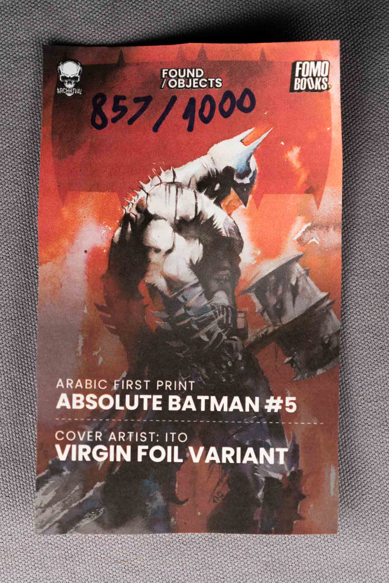 Absolute Batman #5 — Ito — Foil Virgin Variant — Arabic Edition — w/ COA