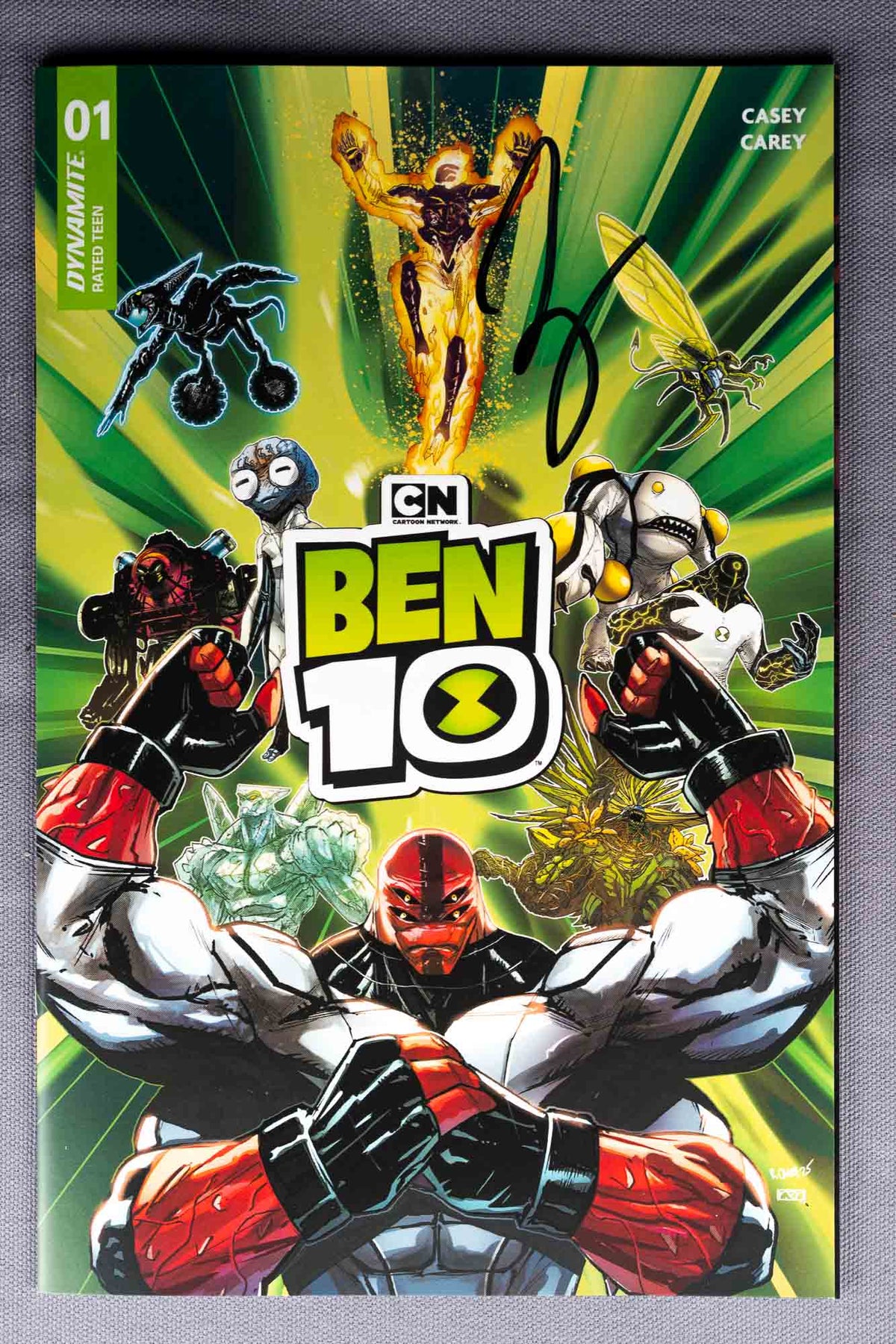 Ben 10 — #1 — 1st Print — Cover A — Robert Carey Signed by Joe Casey w/ COA